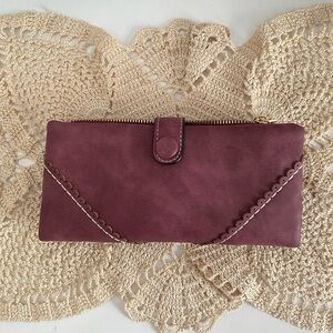 Vegan Leather Purple Women's Clutch